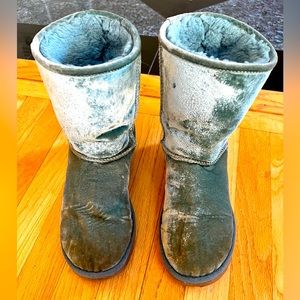 UGG Boots 8 Kids Green Velvet
